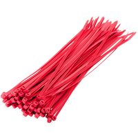 300x stuks kabelbinder / kabelbinders nylon rood 10 x 0,25 cm