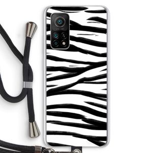 Zebra pattern: Xiaomi Mi 10T 5G Transparant Hoesje met koord
