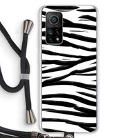 Zebra pattern: Xiaomi Mi 10T 5G Transparant Hoesje met koord