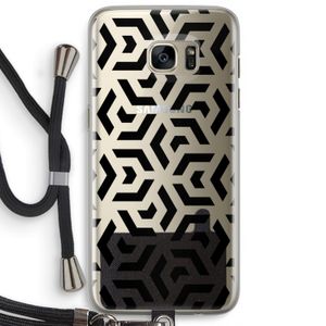 Crazy pattern: Samsung Galaxy S7 Edge Transparant Hoesje met koord