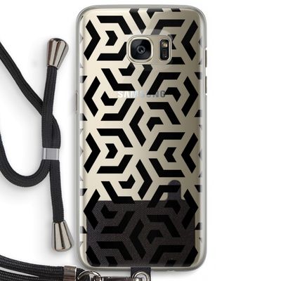 Crazy pattern: Samsung Galaxy S7 Edge Transparant Hoesje met koord