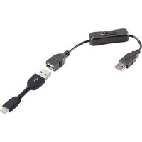 Renkforce Apple iPad/iPhone/iPod Aansluitkabel [1x USB-A 2.0 stekker - 1x Apple dock-stekker Lightning] 0.30 m Zwart