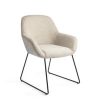 Jesper Home Eetkamerstoel 'Kushi' Slide Black, kleur Ivory Ivy