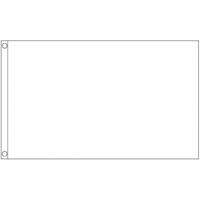Witte vlag - 5x - 150 x 90 cm - decoratie vlag in de kleur wit - polyester - met ophangogen