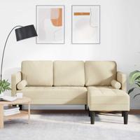 Bankstel Crème 173 x 131 x 67 cm Stof