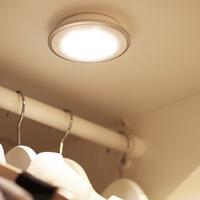 CL017 Wit licht LED druk op de lichte batterij-aangedreven slaapkamer muur nachtlampje