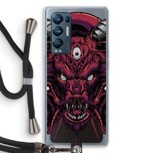 Hell Hound and Serpents: Oppo Find X3 Neo Transparant Hoesje met koord