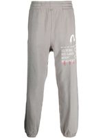 EVISU slogan-print cotton track pants - Grijs - thumbnail