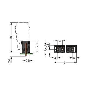 WAGO 231-132/001-000/105-604 Male behuizing (board) 231 Totaal aantal polen: 2 Rastermaat: 5 mm Inhoud: 200 stuk(s)