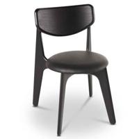 Tom Dixon Slab Side chair stoel gestoffeerd zwart - thumbnail