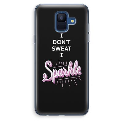 Sparkle quote: Samsung Galaxy A6 (2018) Transparant Hoesje
