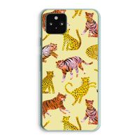 Cute Tigers and Leopards: Google Pixel 5a 5G Transparant Hoesje
