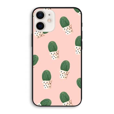 Cactusprint roze: iPhone 12 Pro Biologisch afbreekbaar hoesje