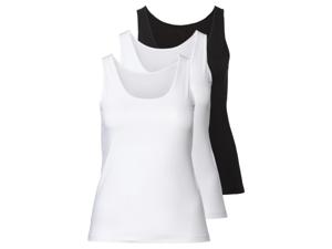 esmara 3 dames onderhemden (XXL (52/54), Zwart/wit)