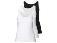 esmara 3 dames onderhemden (XXL (52/54), Zwart/wit)