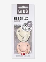 Set van 2 BIBS De Lux siliconen spenen ivoor + poeder roze - thumbnail