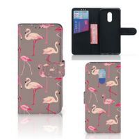 OnePlus 7 Telefoonhoesje met Pasjes Flamingo - thumbnail