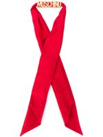 Moschino foulard fin à plaque logo - Rouge