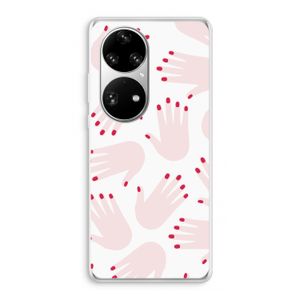 Hands pink: Huawei P50 Pro Transparant Hoesje