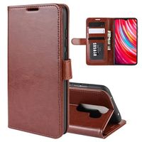 Xiaomi Redmi Note 8 Pro Wallet Case met Magnetische Sluiting - Bruin