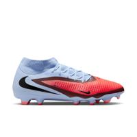 Nike Phantom 6 High Academy Gras / Kunstgras Voetbalschoenen (MG) Lichtblauw Felrood Zwart