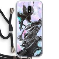 Pastel zwart: Samsung Galaxy J3 (2017) Transparant Hoesje met koord