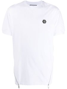 Philipp Plein t-shirt zippé à patch logo - Blanc