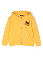 DSQUARED2 KIDS hoodie zippé à logo imprimé - Jaune - thumbnail