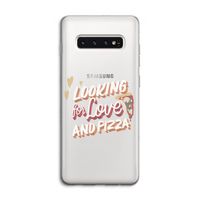 Pizza is the answer: Samsung Galaxy S10 4G Transparant Hoesje