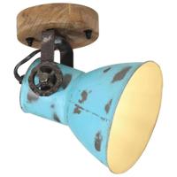 VidaXL Wandlamp 25 w e27 11,5x11,5x25 cm verweerd blauw