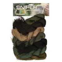 Sniper camouflage draad - polyester - multi kleuren - leger thema artikelen Sniper camouflage draad - polyester - multi kleuren - leger thema artikelen