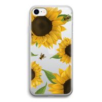 Sunflower and bees: iPhone SE 2020 Transparant Hoesje