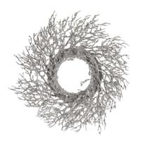 Kerstkroon Krist+ 3300/16-DB9-1 3300/16-DB9-1 Zilverkleurig Zilver Plastic Tak 50 x 10 x 50 cm (2 Stuks)