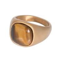 iXXXi Men Heren Zegelring Cadillac Mat Goud | Maat 21