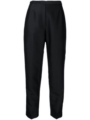 GIA STUDIOS pantalon slim satiné à design multi-poches - Noir