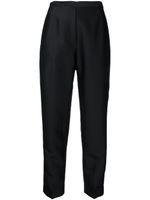 GIA STUDIOS pantalon slim satiné à design multi-poches - Noir