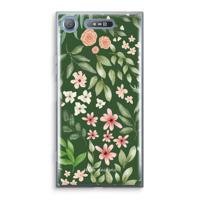 Botanical green sweet flower heaven: Sony Xperia XZ1 Transparant Hoesje - thumbnail