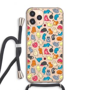 Kleurrijke katten: iPhone 11 Pro Max Transparant Hoesje met koord