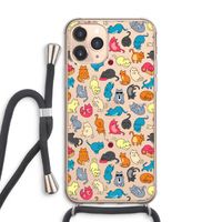 Kleurrijke katten: iPhone 11 Pro Max Transparant Hoesje met koord
