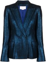 Genny blazer métallisé en tweed - Bleu