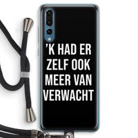 Meer verwacht - Zwart: Huawei P20 Pro Transparant Hoesje met koord
