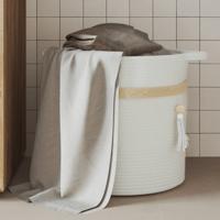VidaXL Opbergmand ø 38x36 cm katoen wit