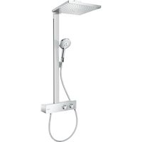 Hansgrohe Raindance E Square E300 1jet showerpipe:m. ShowerTablet 350 opbouw douchekraan thermostaat m. Raindance E300 1 jet hoofddouche chroom 27361000 - thumbnail