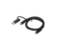 Lenovo USB-kabel USB 3.2 Gen1 (USB 3.0 / USB 3.1 Gen1) USB-A stekker, USB-C stekker 1.00 m 4X90U90618