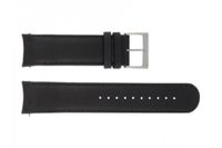 Horlogeband Mondaine BM20020 Leder Zwart 22mm