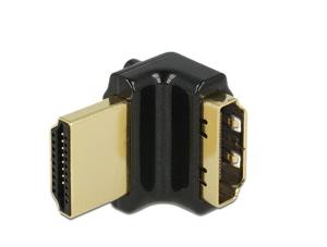 DeLOCK 65663 Adapter High Speed HDMI with Ethernet - HDMI-A female > HDMI-A male 4K haaks zwart