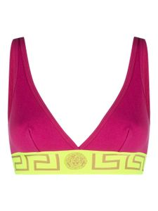 Versace soutien-gorge à imprimé Greca - Rose