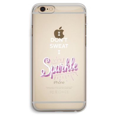 Sparkle quote: iPhone 6 Plus / 6S Plus Transparant Hoesje