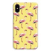 Flamingo's geel: iPhone XS Max Volledig Geprint Hoesje