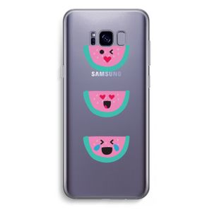Smiley watermeloen: Samsung Galaxy S8 Plus Transparant Hoesje